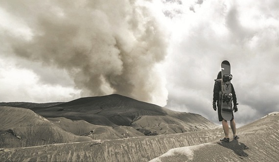 Welcome To The Danger Zone: Daredevil Snowboards Down An Erupting Volcano