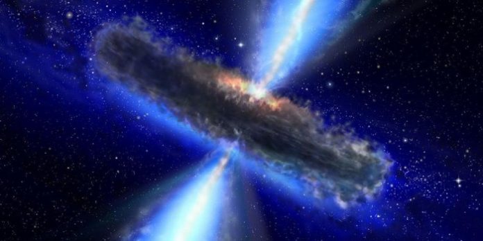 artists-concept-illustration-of-a-quasar-with-water-vapor-the-hunt-for-water-in-the-universe-is-one