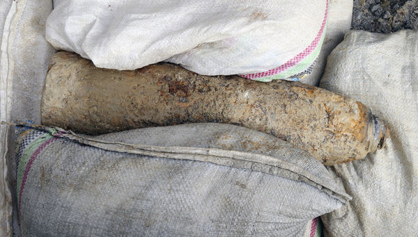 US unexploded bomb in Okinawa