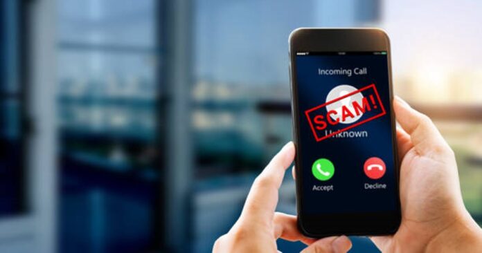 Unknown caller show on mobile phone screen.