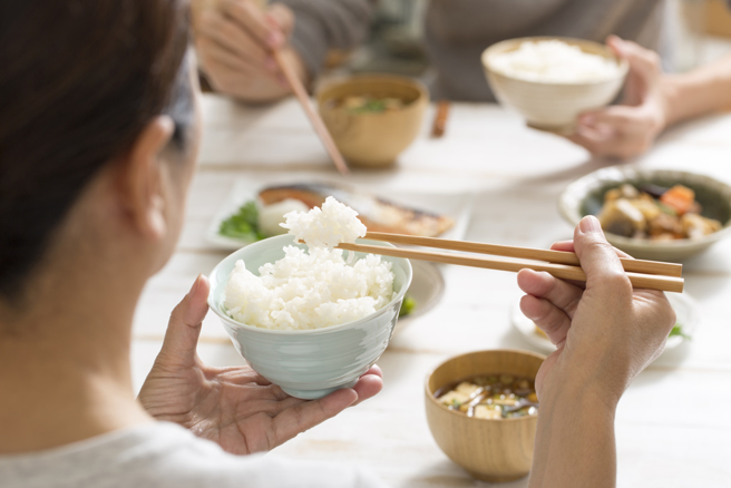 Japanese,Women,Eat,Rice